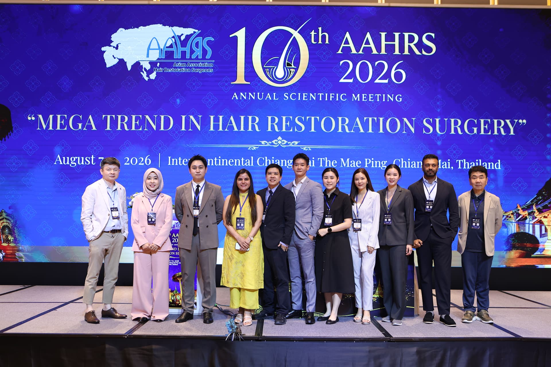 AAHRS 2026 Annual Scientific Meeting faculty and delegates on stage in Chiang Mai