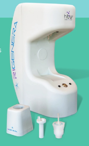 Regenera Activa device and cartridges pictured in the patient brochure