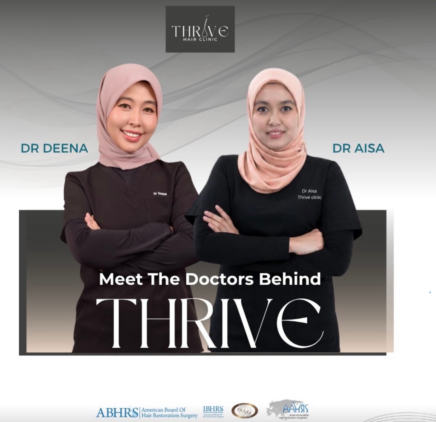 Dr Deena and Dr Aisa, the doctors behind Thrive Hair Clinic
