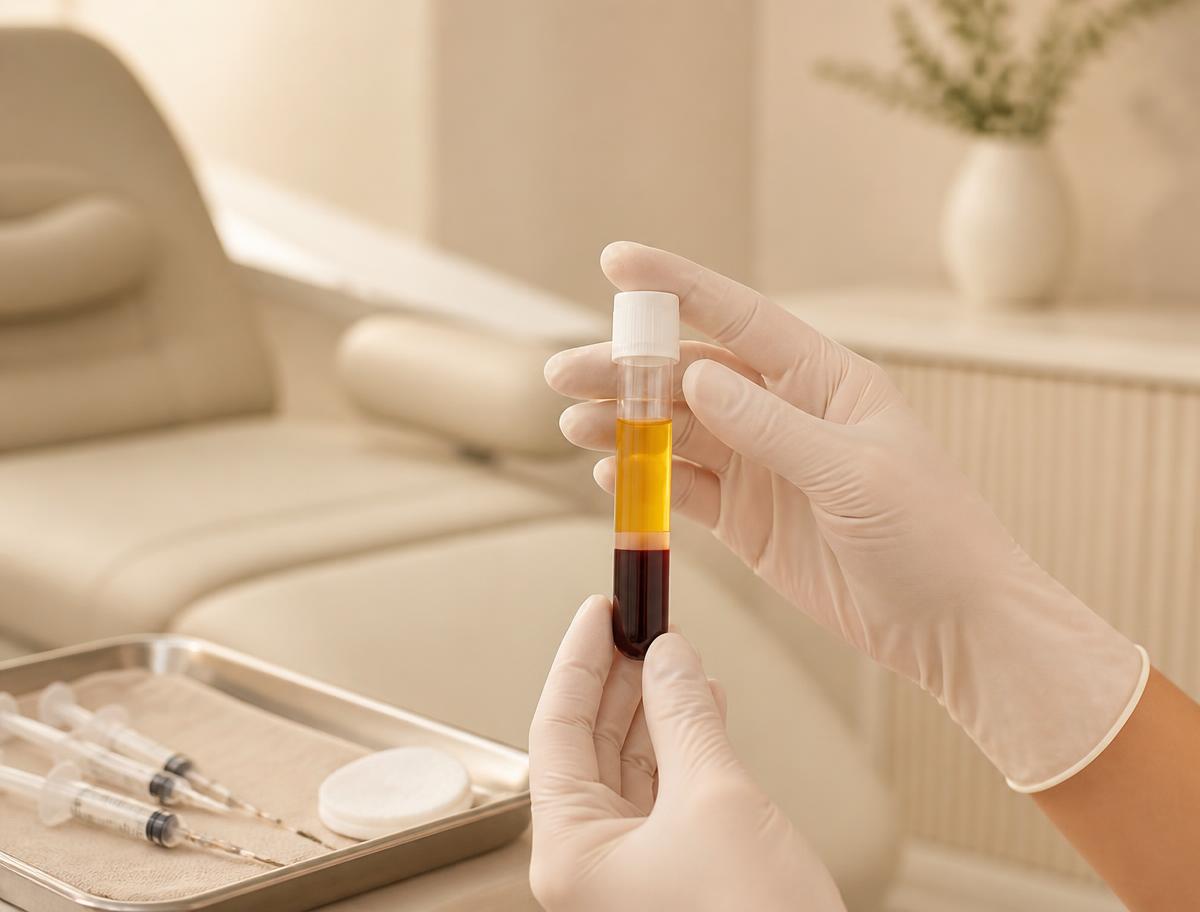 Platelet-rich plasma prepared in the Thrive treatment room